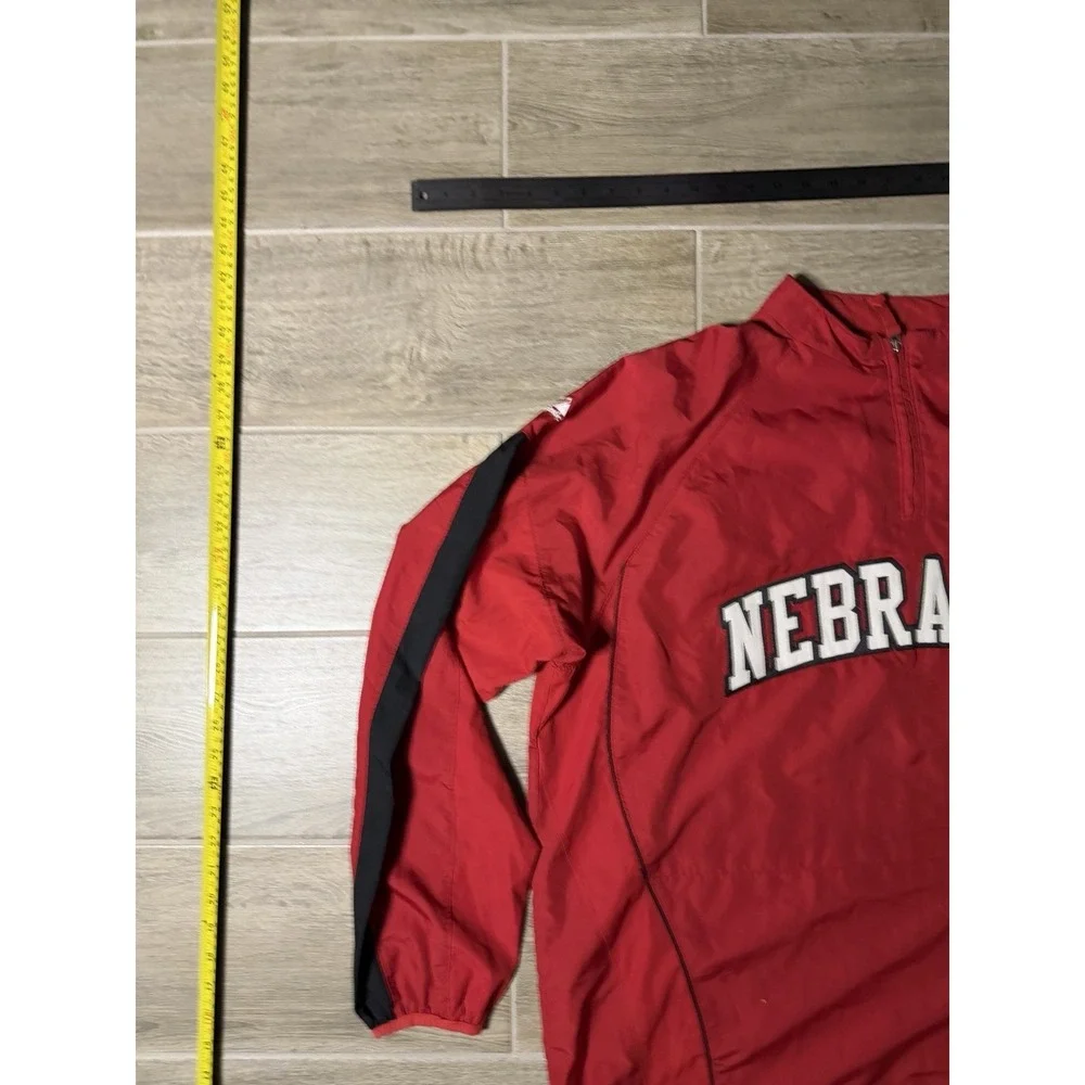 Majestic Red Nebraska Quarter‎ Zip Sweatshirt Size 2XL